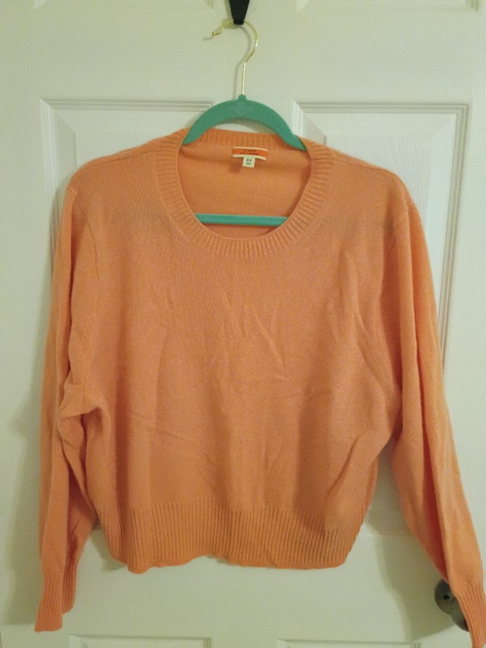 J Crew Cashmere Sweater Size 2X Peach Colour